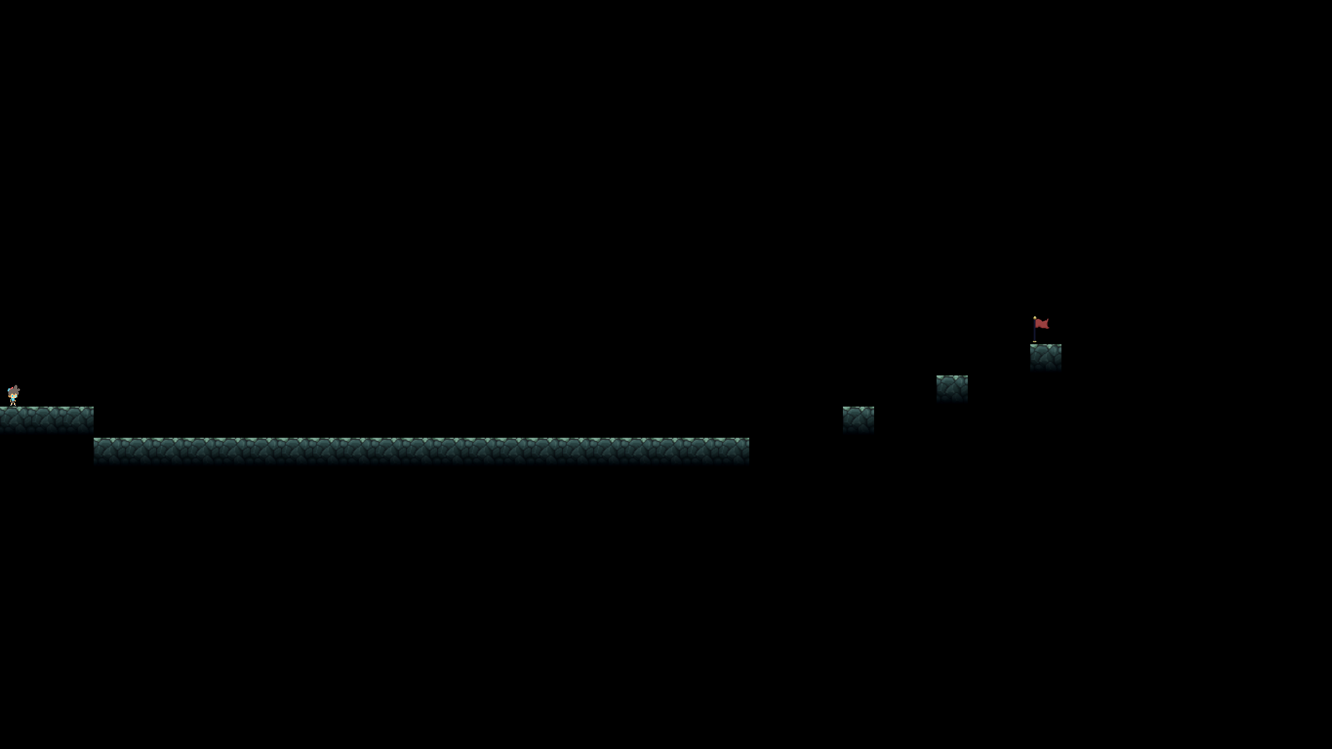 The first level, without lighting